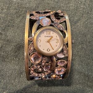 Chico's Bronze Tone Watch with Rhinestones